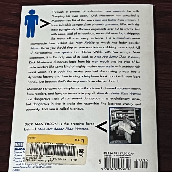 💥SOLD💥 Men Are Better Than Women By Dick Masterson Book - Picture 2 of 3